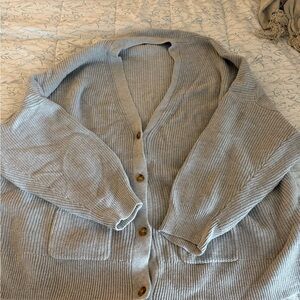 J. Crew Light Gray Cardigan Sweater